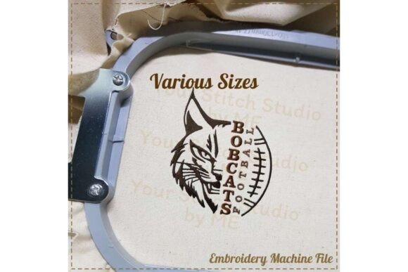 Bobcat Football Embroidery Design