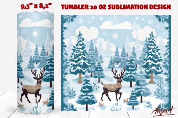 Christmas Embroidery Tumbler Winter