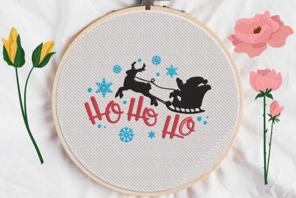 Christmas Ho Ho Ho Embroidery