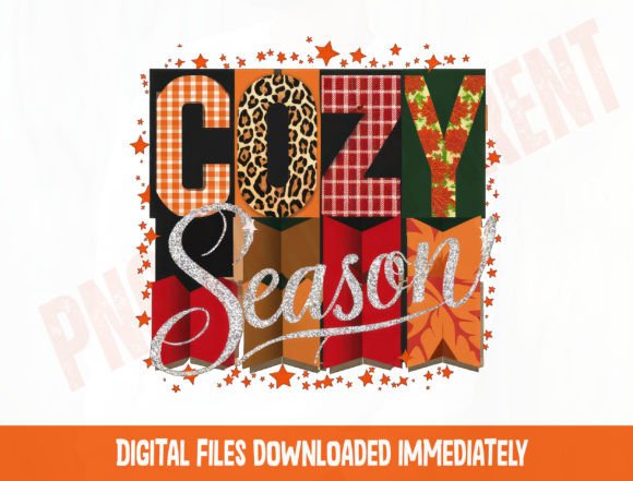 Cozy Season Png, Embroidery Fall Design