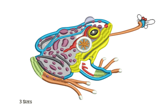 Frog Appliqué Embroidery Design