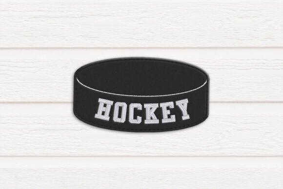Hockey Puck ITH Feltie Embroidery