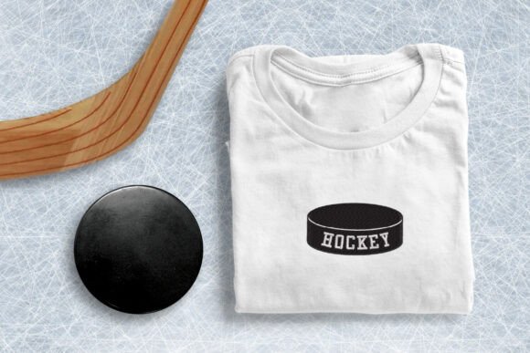 Hockey Puck Mini Embroidery