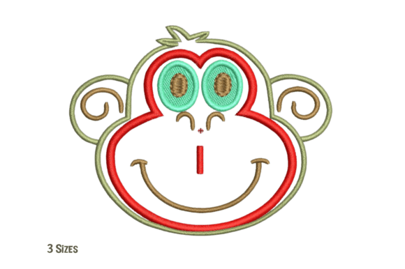 Monkey Machine Embroidery Design