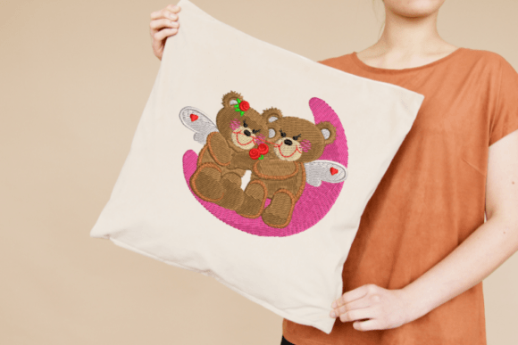 Moonlit Teddy Bear Embroidery Design