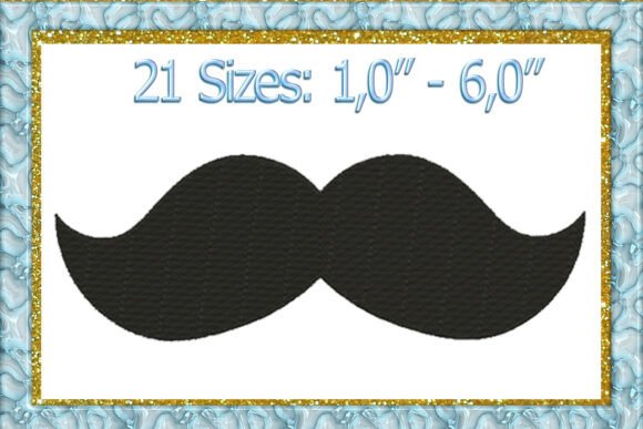 Mustache Machine Embroidery Design