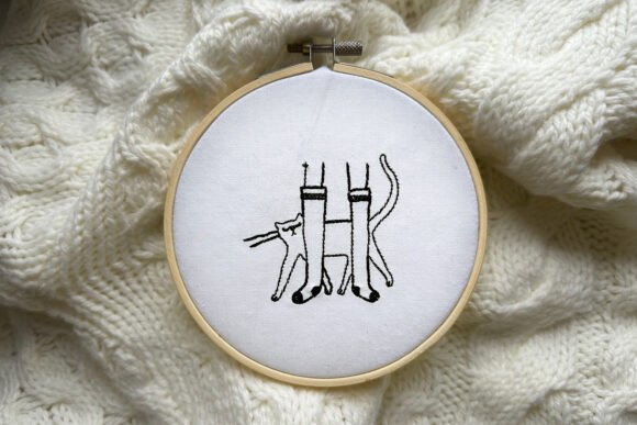 Sweet Cat Machine Embroidery Design
